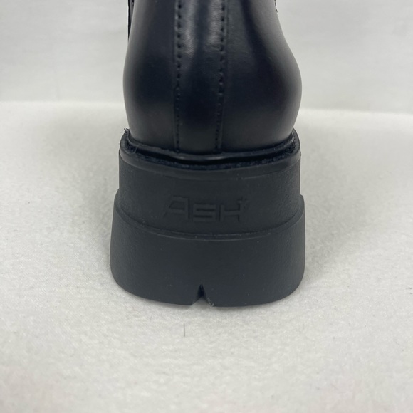 ASH Lynch Lynne Leather & Calf Hair Combat Bike Booties Size US 6.5-7 EU 37 NWT - Picture 9 of 13